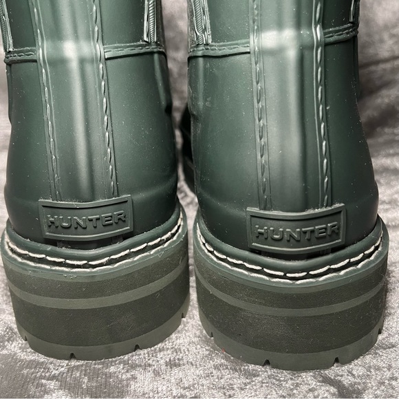 Hunter Refined Stitch Detail Waterproof Green Chelsea Boot Women’s 10 WFS2100RMA - Picture 5 of 7